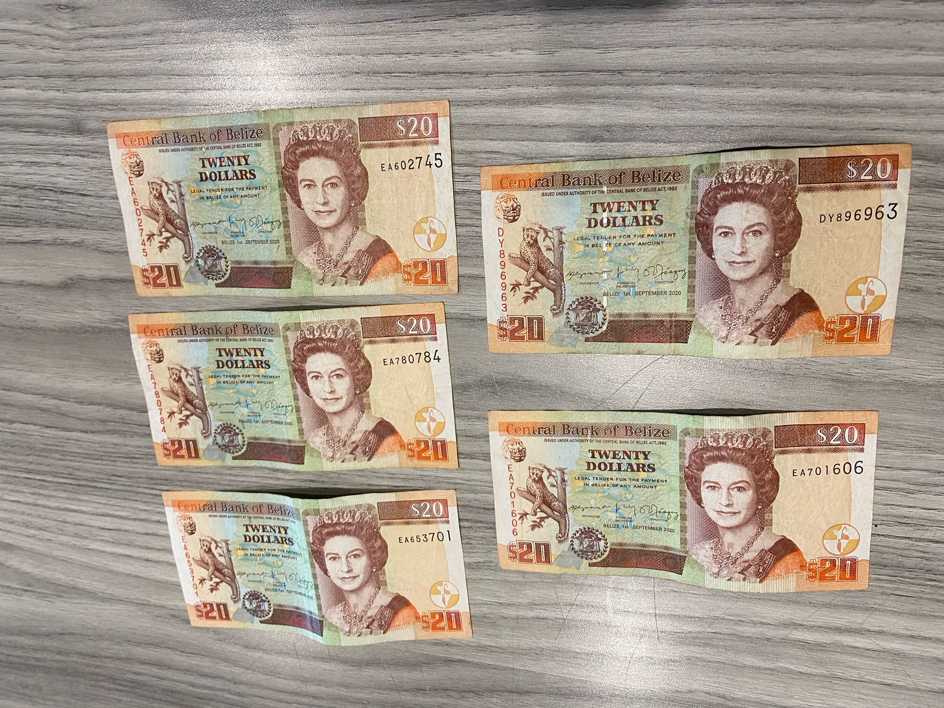 Vendo billetes De Belize Todos Son Del Año 2020😎