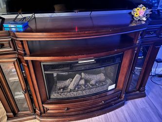 TV Stand with Fireplace electric
