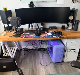 Ikea Karlby Desk set up