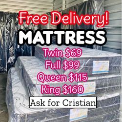 New Mattresses  Twin mattress Full mattress Queen mattress  King mattress  Colchones nuevos  Beds 