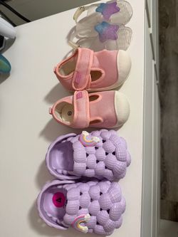 3 Pairs Toddler Girl Shoes size 4
