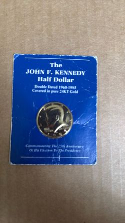 JFK Kennedy Half Dollar 24KT Gold Commemorative Coin