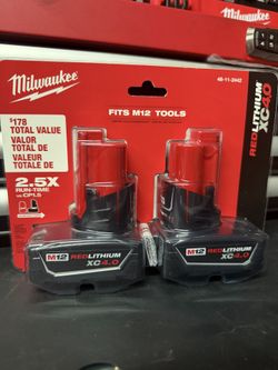 2-Pack Milwaukee M12 12-Volt Lithium-Ion XC Extended Capacity Battery 4.0Ah