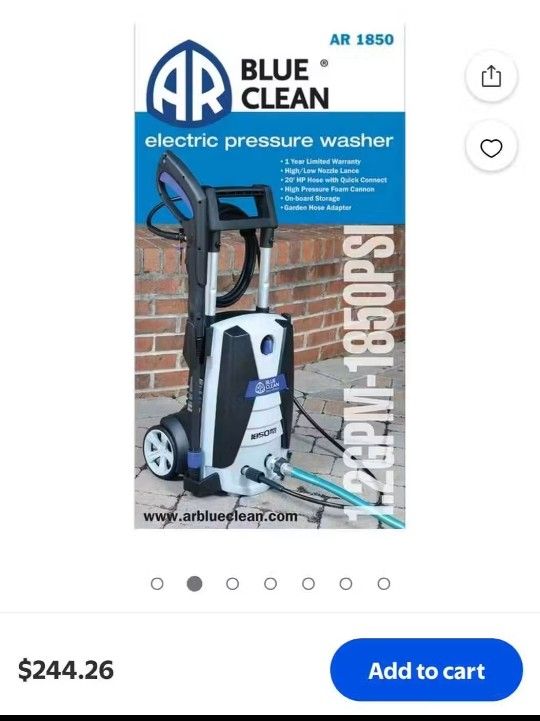 AR Blue Clean Pressure Washer New