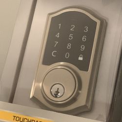 Defiant Castle Satin Nickel Electronic Touchpad  Single Cylinder Keypad Deadbolt - NEW OPEN BOX Home Depot !!!!!!!