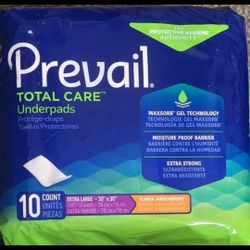 New Prevail disposable bed underpads size XL
