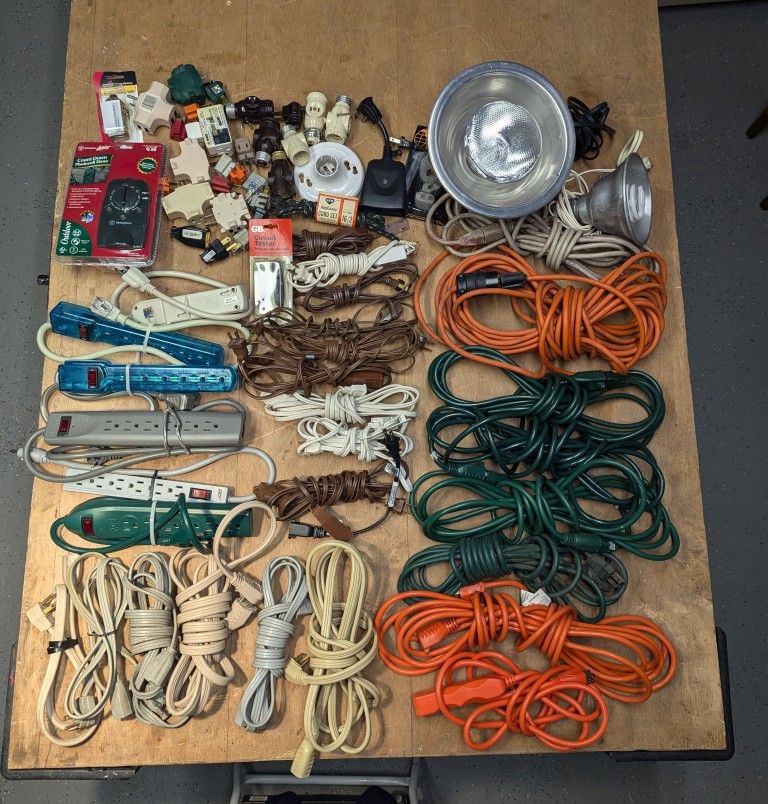 Extension Cords, Power Strips & Misc Electric Items