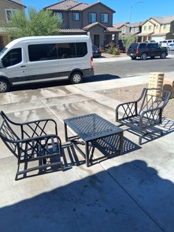 Metal Rocker Patio Chairs and Table