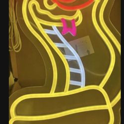 Cowboy Snake Neon Sign for Wall Decor with Adapter Cute Snake Wearing Cowboy Hat Dimmable Western LE