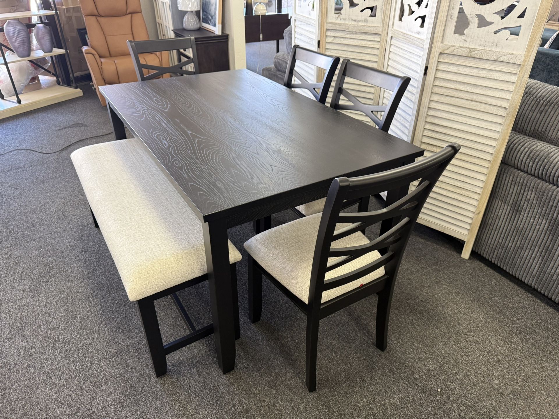 Dining Table 4 Chairs And Bench
