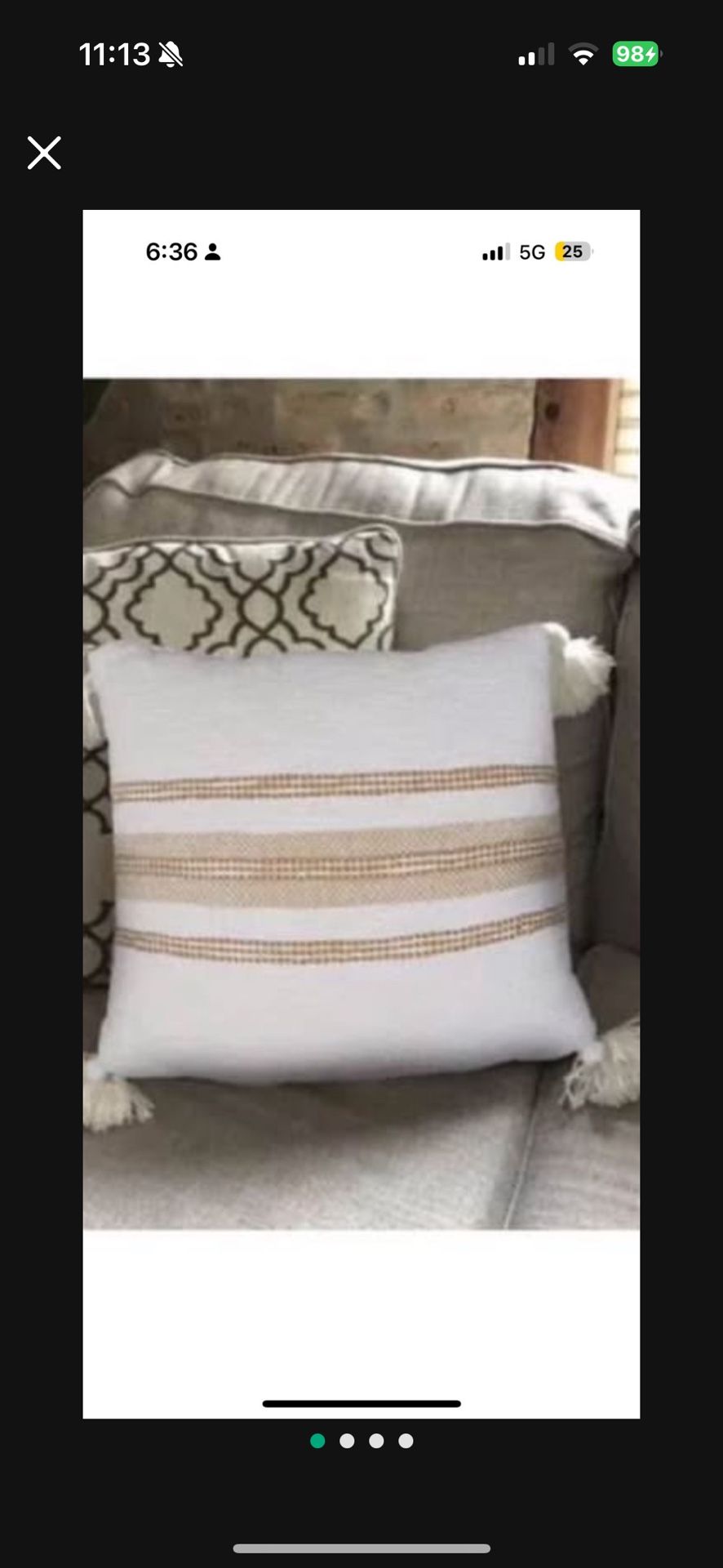 Home Decor Sofa Pillows Set Of 4 Pillows