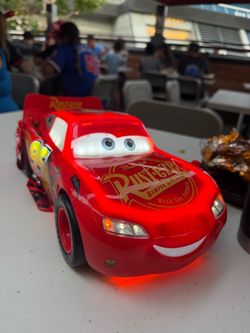 2026 Disney Parks Cars Lightning McQueen 20th Anniversary Popcorn Bucket Lights Up