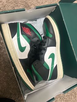 Jordan 1 mid green white green