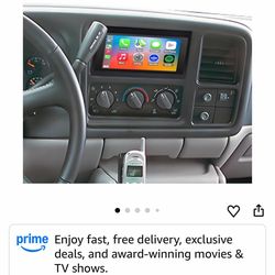 QLED Radio for Chevy GMC Buick Cadillac 1 1 1 2001 2002,8 core Touch Screen Stereo Upgrade,Wireless carplay & Android Auto,Fre