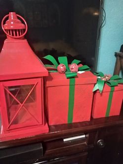 Lantern and metal boxes