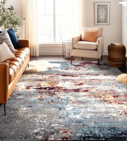 World Rug Gallery Wynn Abstract Rug or the Distressed Abstract Watercolor Area Rugs