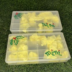 Mini Christmas ornament storage containers plastic