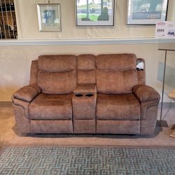 Gliding reclining loveseat