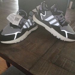 Adidas Men Shoes Adidas Nite Jogger Casual Shoes Black/White/Silver