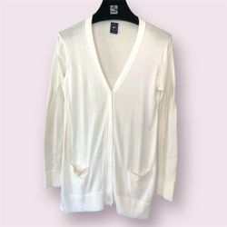 White GAP Cardigan Sweater