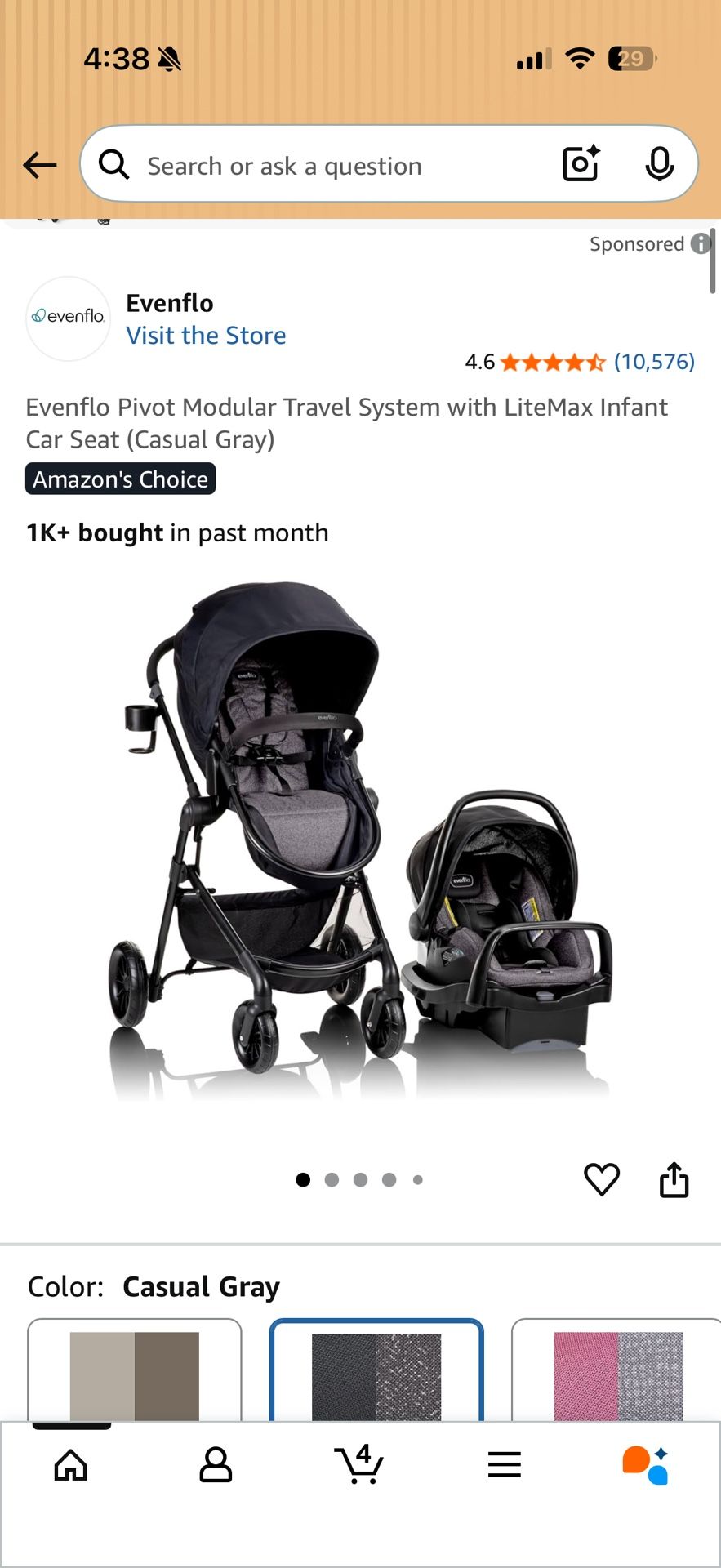 Stroller Travel System - Evenflo Pivot