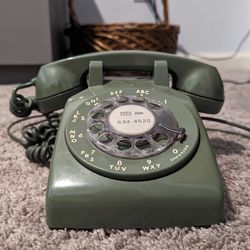 Olive Green Rotary Phone
