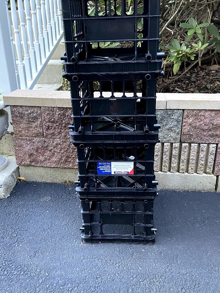 6. Homz Stackable File Plastic Crates