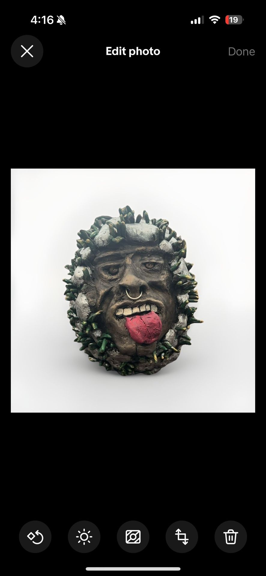 (R0ck$tar) Handmade Clay Sculpture 