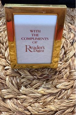 Vintage Reader’s Digest Promotional Gold/Brass Picture Frame