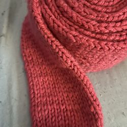 Pink Crochet Scarf