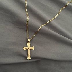14kt Gold Chain Jesus Pendant 