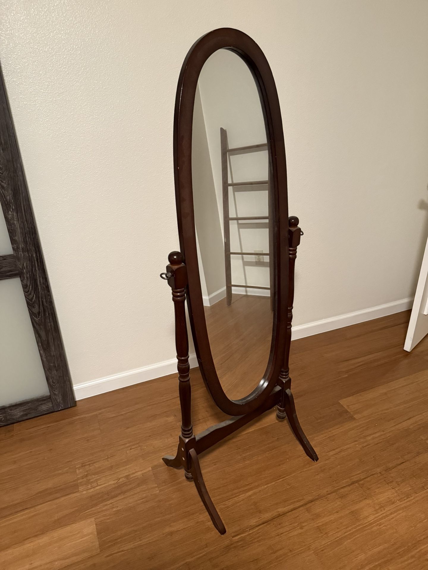 Traditional Wooden Floor Mirror