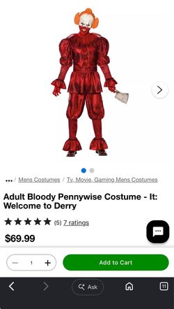 Adult Bloody Pennywise Halloween Costume