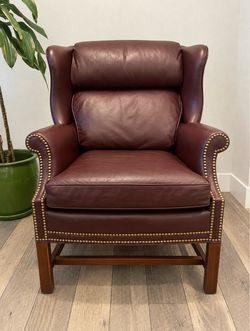 Whittemore-Sherrill Leather Wingback Chair