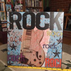 Brand New Rock Wooden Wall Art ~About 12”x12” Updated 4-8-22