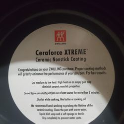 Zwilling Ceraforce Xtreme Ceramic Nonstick Coating Pot 2L2qt New
