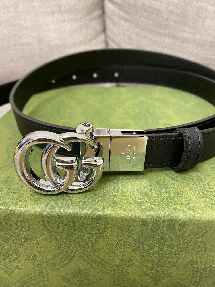Gucci GG Black Leather Belt size 90 cm 36 IN