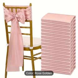 (12 Pcs) 17*275Cm Widely Used Satin Bow Chairs for Wedding Banquets, Restaurants, Parties, Hotel Activities and More