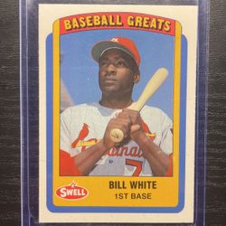 1990 Swell Baseball Greats Bill White Baseball Card #9