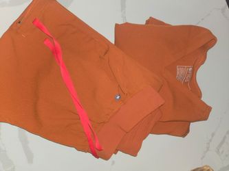FIG SCRUBS SET (Brunt Orange) X-Large