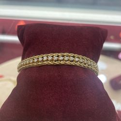 14K Gold Diamond Bracelet 