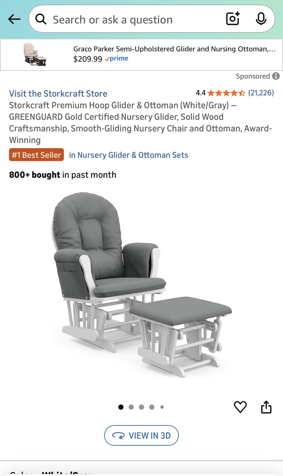 Nursery Rocking Chair & Ottoman