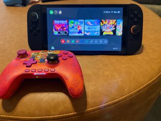 Nintendo Switch with Mario-Themed Pro controller