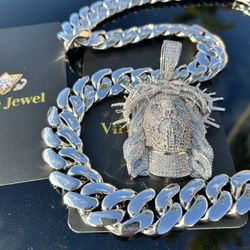 20mm White Gold Miami Cuban Link Necklace 