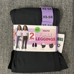 Girls Youth Flare Leggings 2 Pack Size XS 5/6