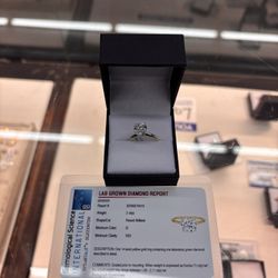 2 Carat Lab Grown Diamond Solitaire Engagement Ring