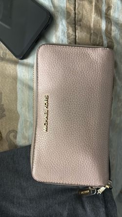 Michael Kors Pink Pebbled Leather Wristlet Wallet