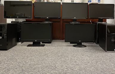 Hp and dell desktop computers