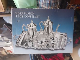 Silver plated 5 pieces coffee set