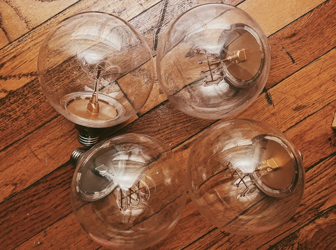 Ikea Nittio LED Bulb E26 20 Lumen Globe Cooper Set Of 4